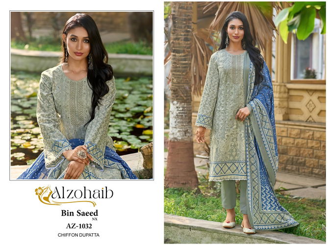 Bin Saeed Nx By Alzohaib Cotton Pakistani Salwar Suits Wholesale Online
